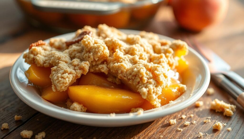 peach cobbler crumble topping recipe