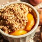 peach crumble dessert