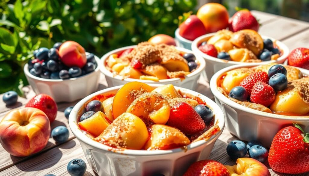 summer fruit cobblers