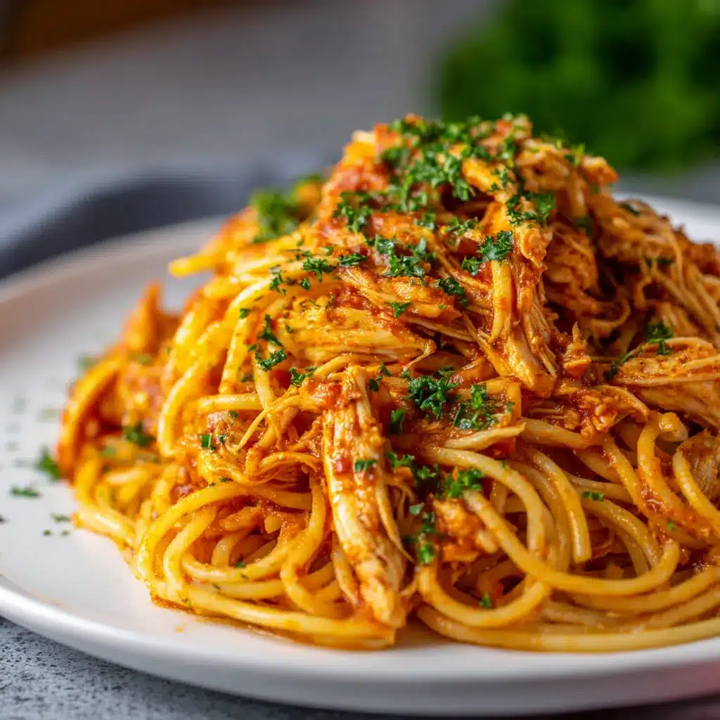 Deliciously Tender Creamy CrockPot Chicken Spaghetti Recipe 9 CrockPot Chicken Spaghetti Recipe upscaled 686f3c6908ab5