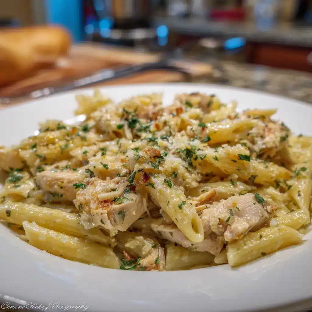Crockpot Garlic Parmesan Chicken Pasta – Creamy Comfort in a Bowl