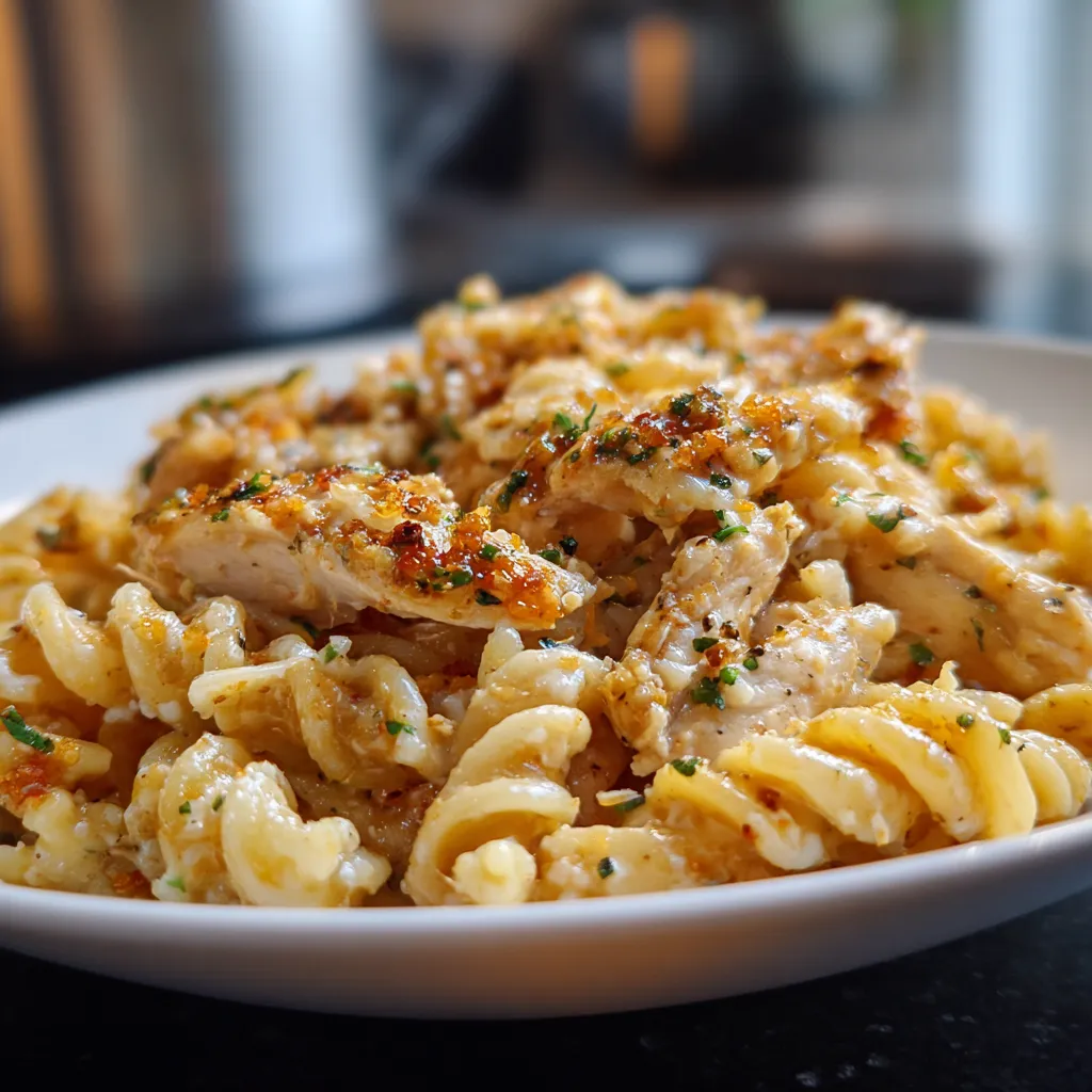 Crockpot Garlic Parmesan Chicken Pasta – Creamy Comfort in a Bowl 8 Crockpot Garlic Parmesan Chicken upscaled 686e85999c00c