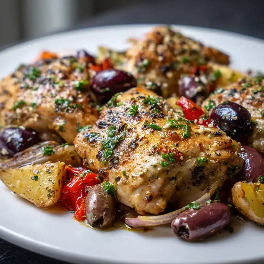 Greek Sheet Pan Chicken Dinner: Juicy, Easy & Bursting with Flavor
