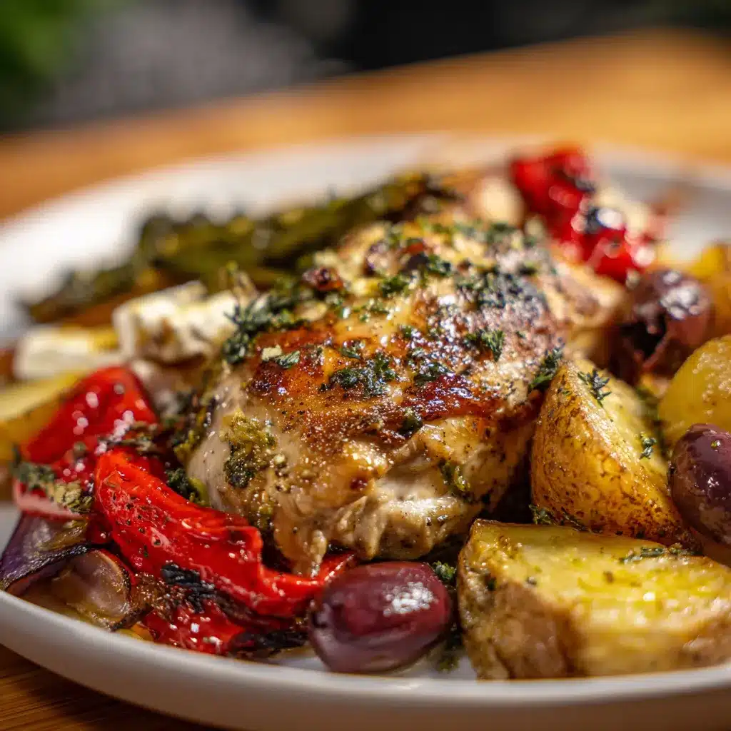 Greek Sheet Pan Chicken Dinner: Juicy, Easy & Bursting with Flavor 7 Greek Sheet Pan Chicken upscaled 686f9ed957757
