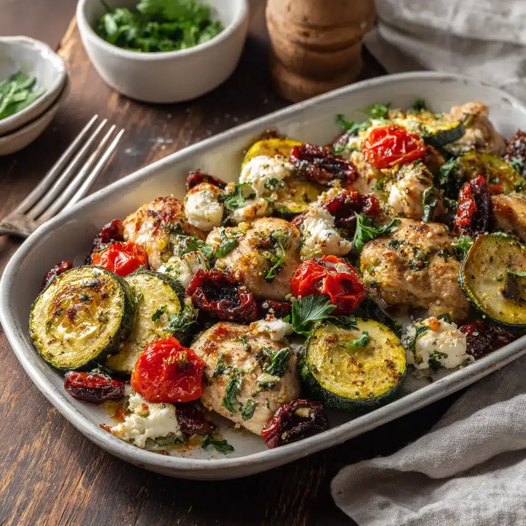 Delicious Sheet Pan Mediterranean Chicken Zucchini Recipe