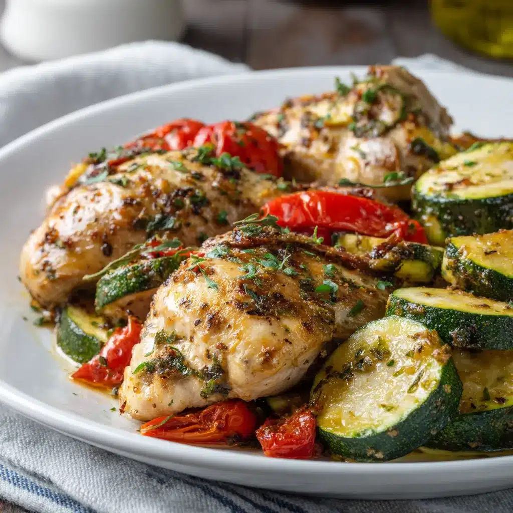 Delicious Sheet Pan Mediterranean Chicken Zucchini Recipe 6 Sheet Pan Mediterranean Chicken upscaled 686f90520ae5a