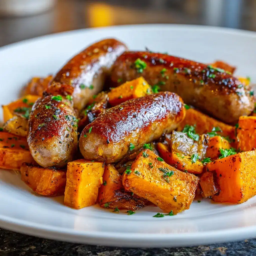 Easy Sheet Pan Roasted Sausage Sweet Potatoes Recipe 9 Sheet pan sausage and upscaled 686face90642b
