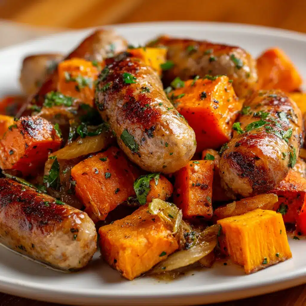Easy Sheet Pan Roasted Sausage Sweet Potatoes Recipe 8 Sheet pan sausage and upscaled 686fad609ef81