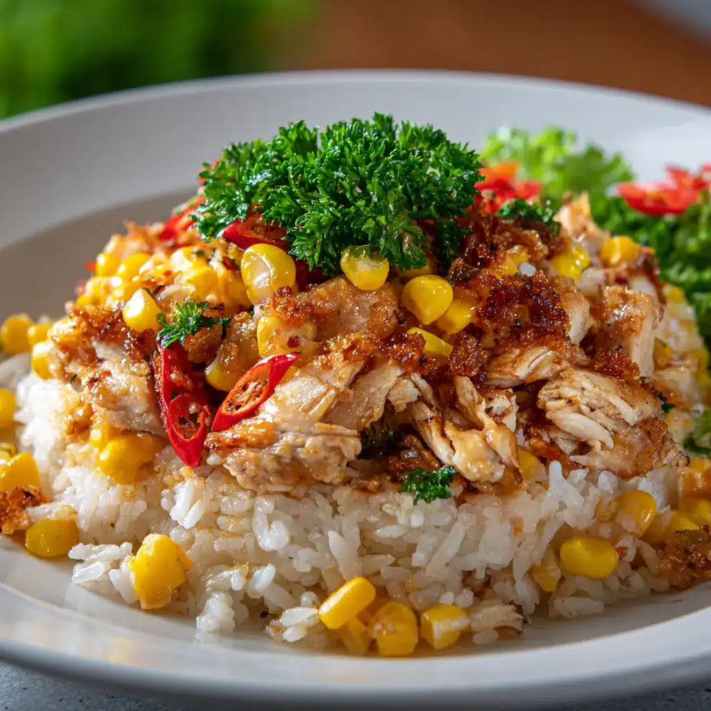 Street Corn Chicken Rice Bowl Bursting with Tex-Mex Flavor