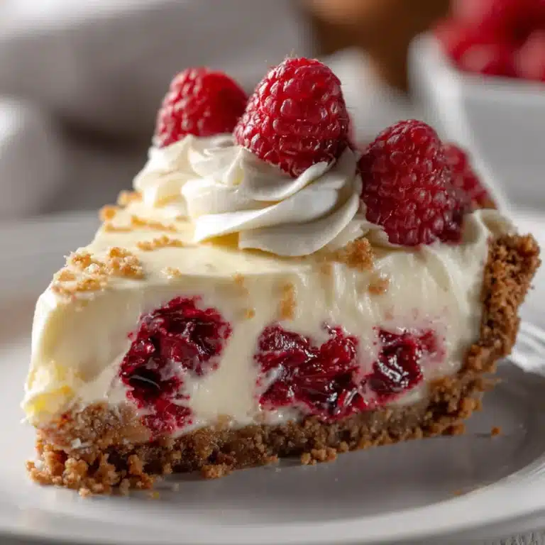 White Chocolate Raspberry Cream Pie