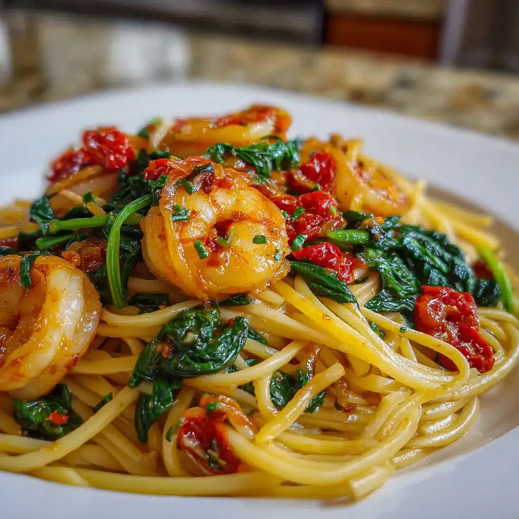 Delicious Tomato Spinach Shrimp Pasta Recipe 6 tomato spinach shrimp pasta upscaled 687055a8bae15