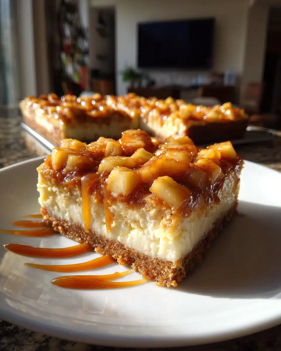Caramel Apple Cheesecake Bars - detail 2