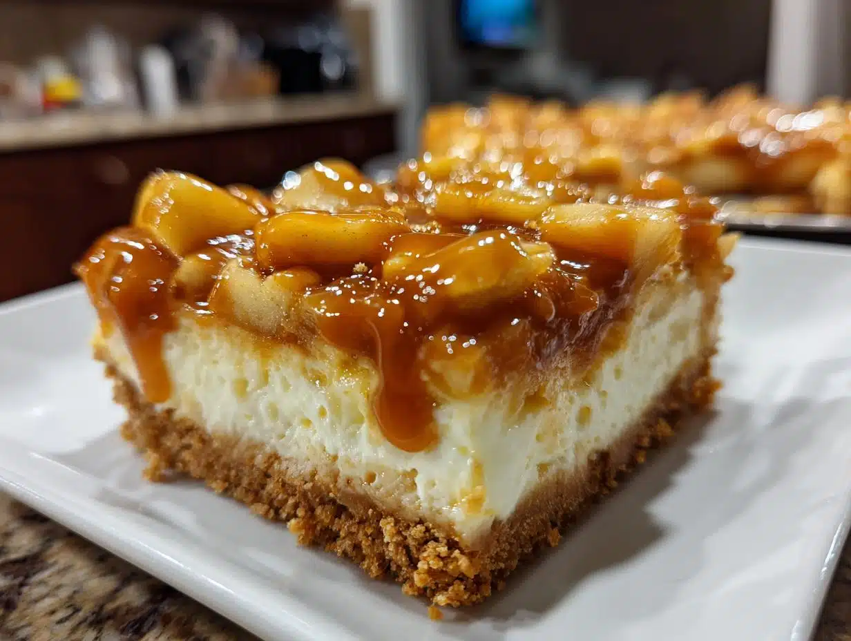 Caramel Apple Cheesecake Bars - detail 3