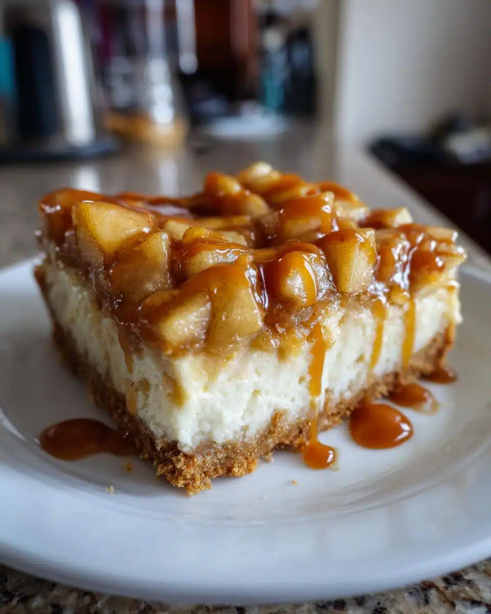 Caramel Apple Cheesecake Bars