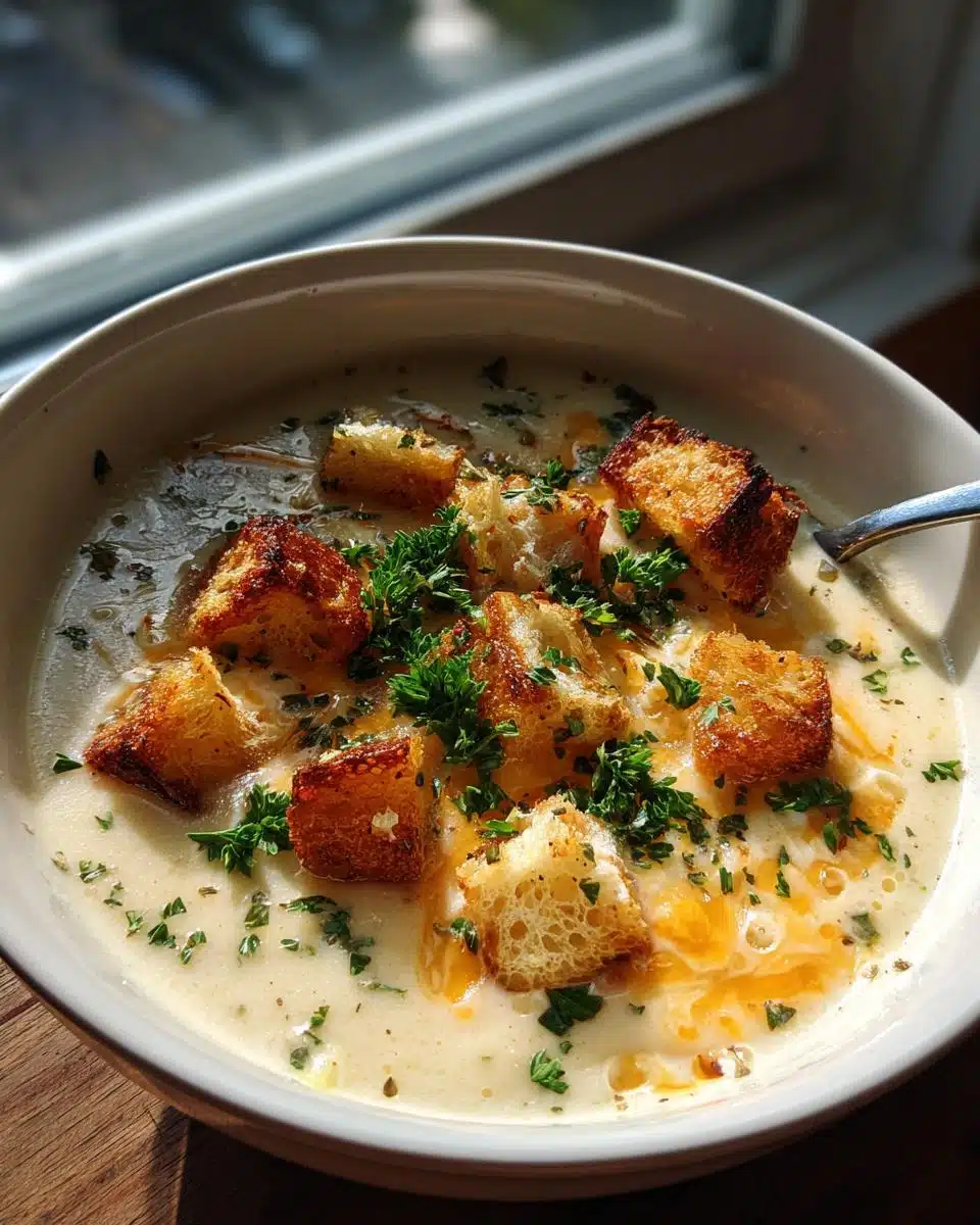 Cheddar Garlic Herb Potato Soup - detail 2