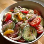 Creamy Cucumber Tomato Salad