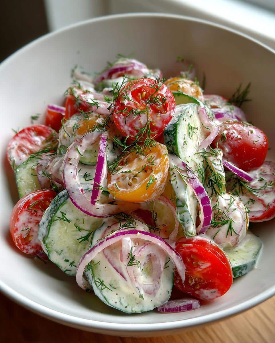 Creamy Cucumber Tomato Salad - detail 3