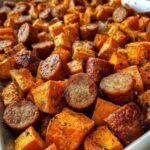 Crispy Sheet Pan Sausage and Sweet Potatoes