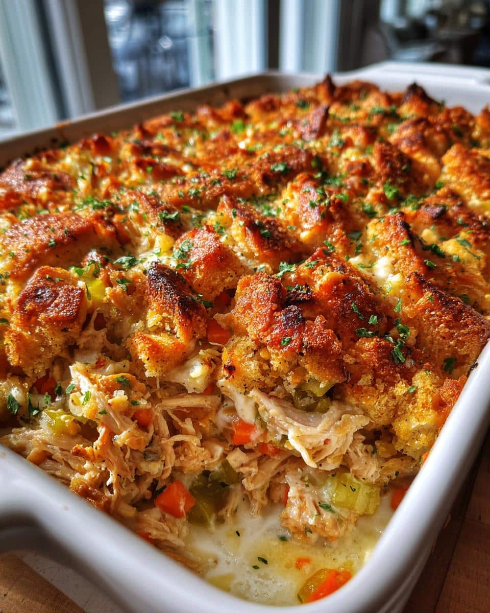 Easy Chicken & Stuffing Casserole – Comfort Food in 35 Min 5 Easy Chicken & Stuffing Casserole - detail 1