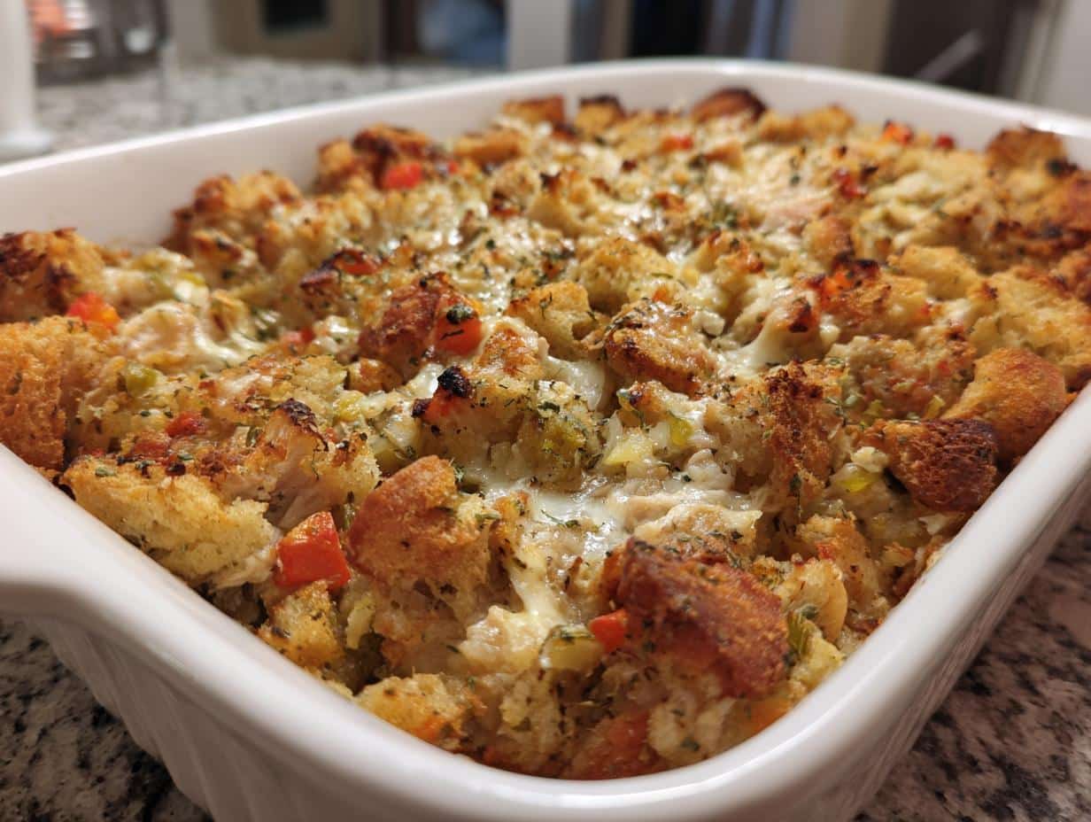 Easy Chicken & Stuffing Casserole – Comfort Food in 35 Min 6 Easy Chicken & Stuffing Casserole - detail 2