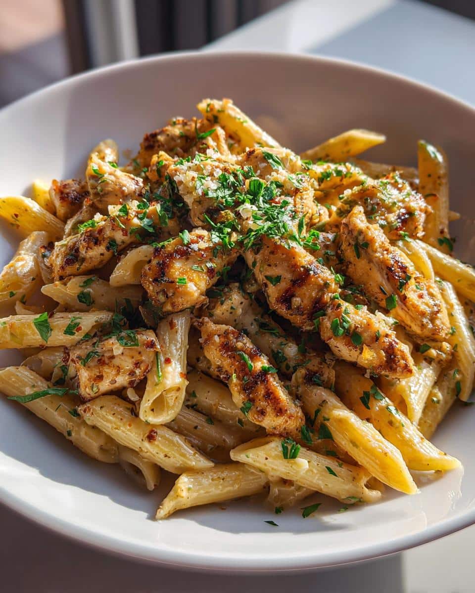 Easy Garlic Parmesan Chicken Pasta Recipe for a Healthy Dinner - detail 1