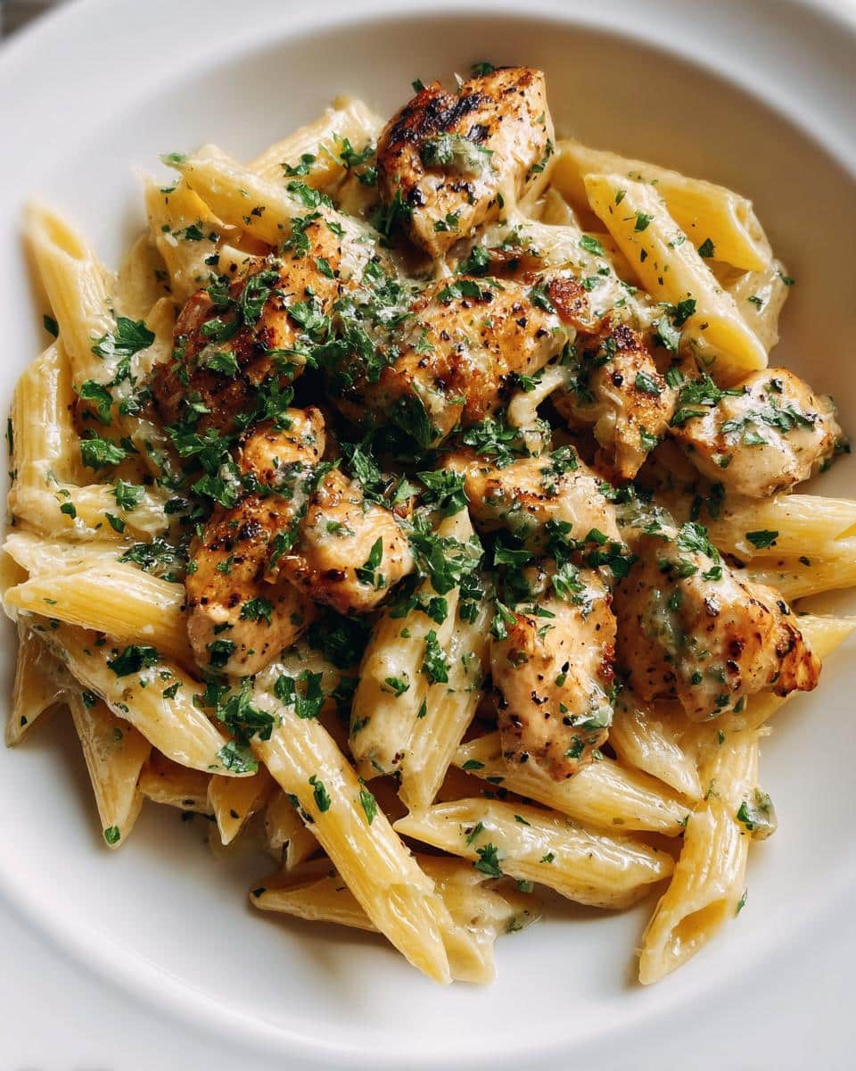 Easy Garlic Parmesan Chicken Pasta Recipe for a Healthy Dinner - detail 2