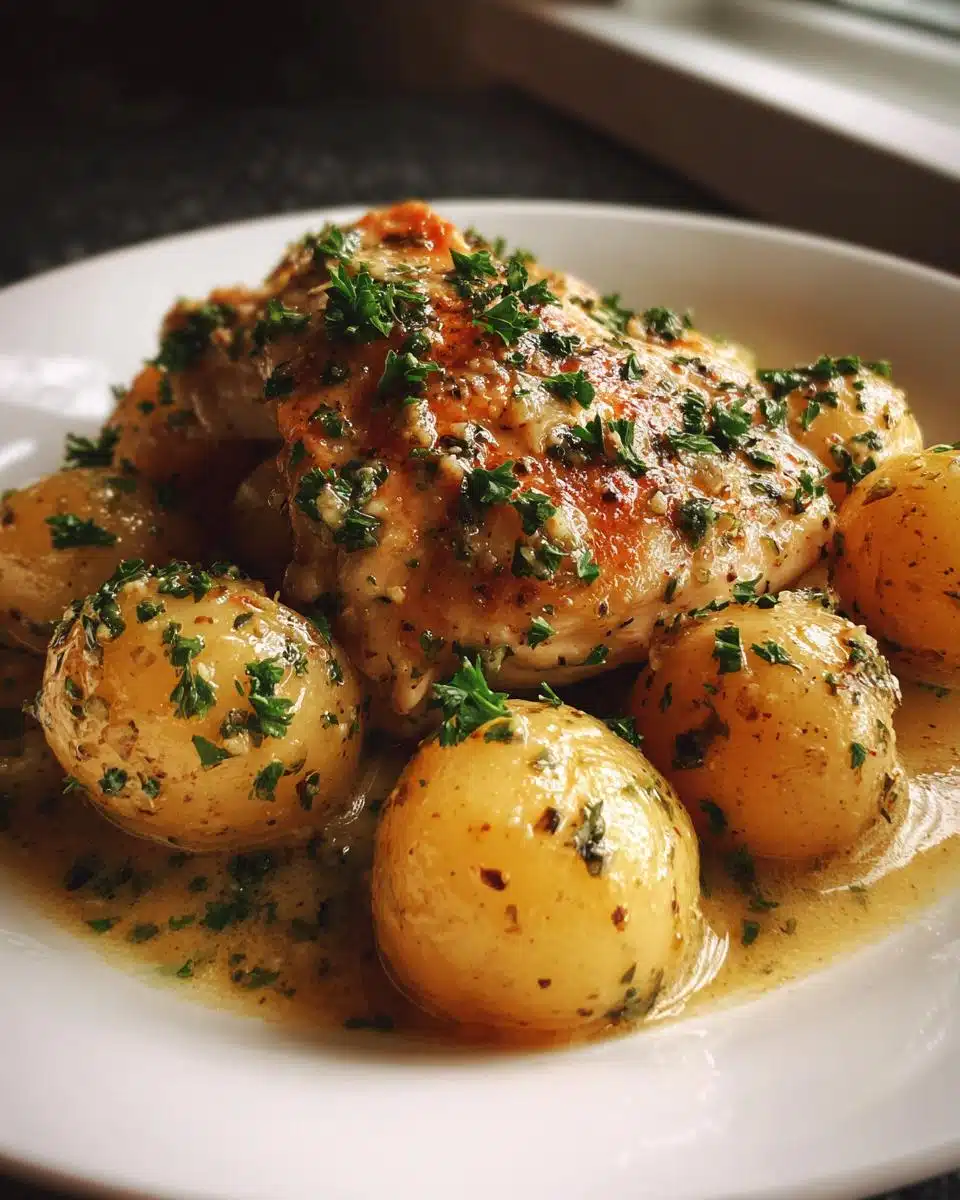Garlic Parmesan Crockpot Chicken and Potatoes - detail 3