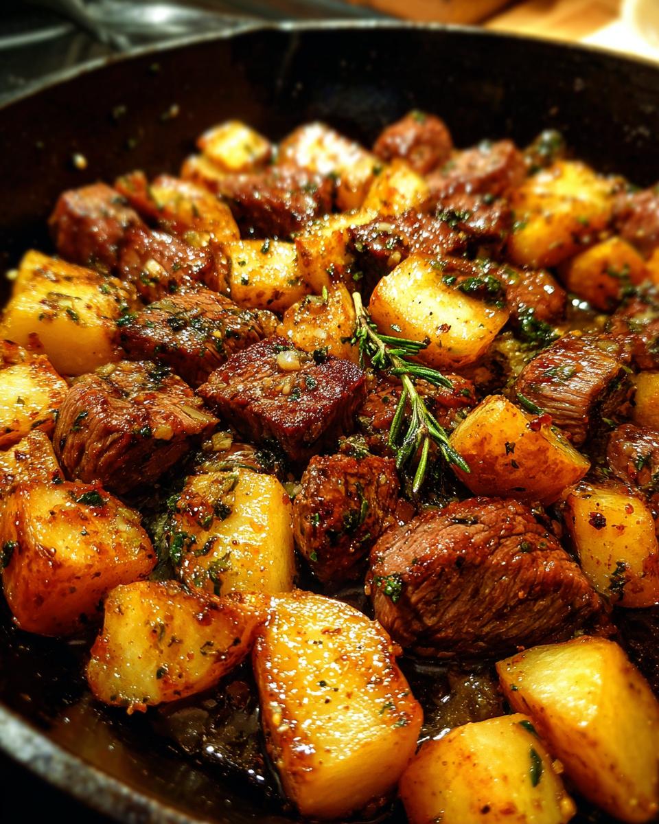 30-Minute Garlic Steak Bites and Potatoes That Wow 9 Garlic Steak Bites and Potatoes - detail 4