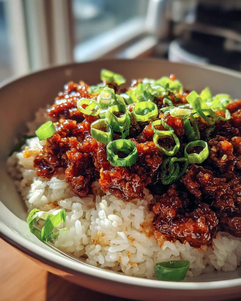 Ground Beef Hot Honey Bowl