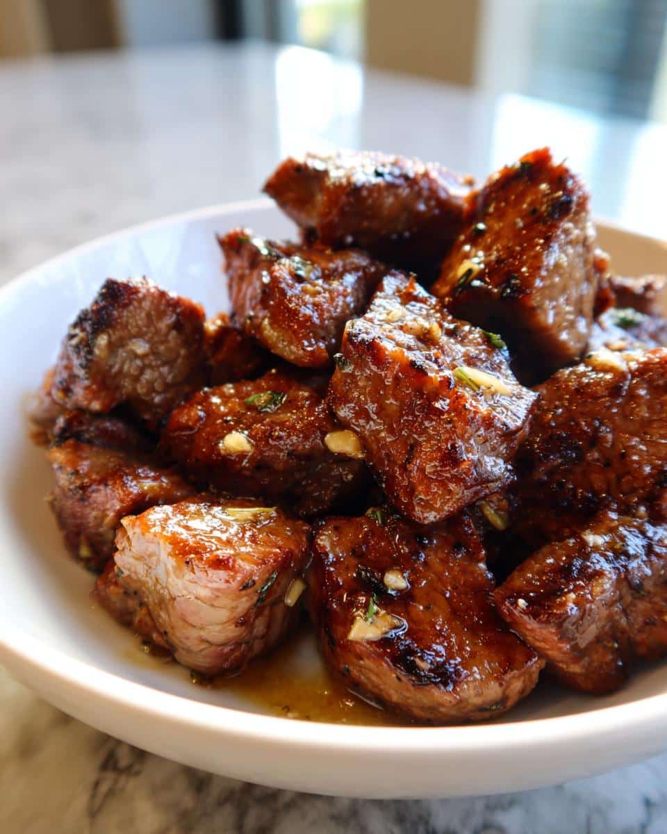 High Protein Slow Cooker Garlic Butter Beef Bites - detail 4