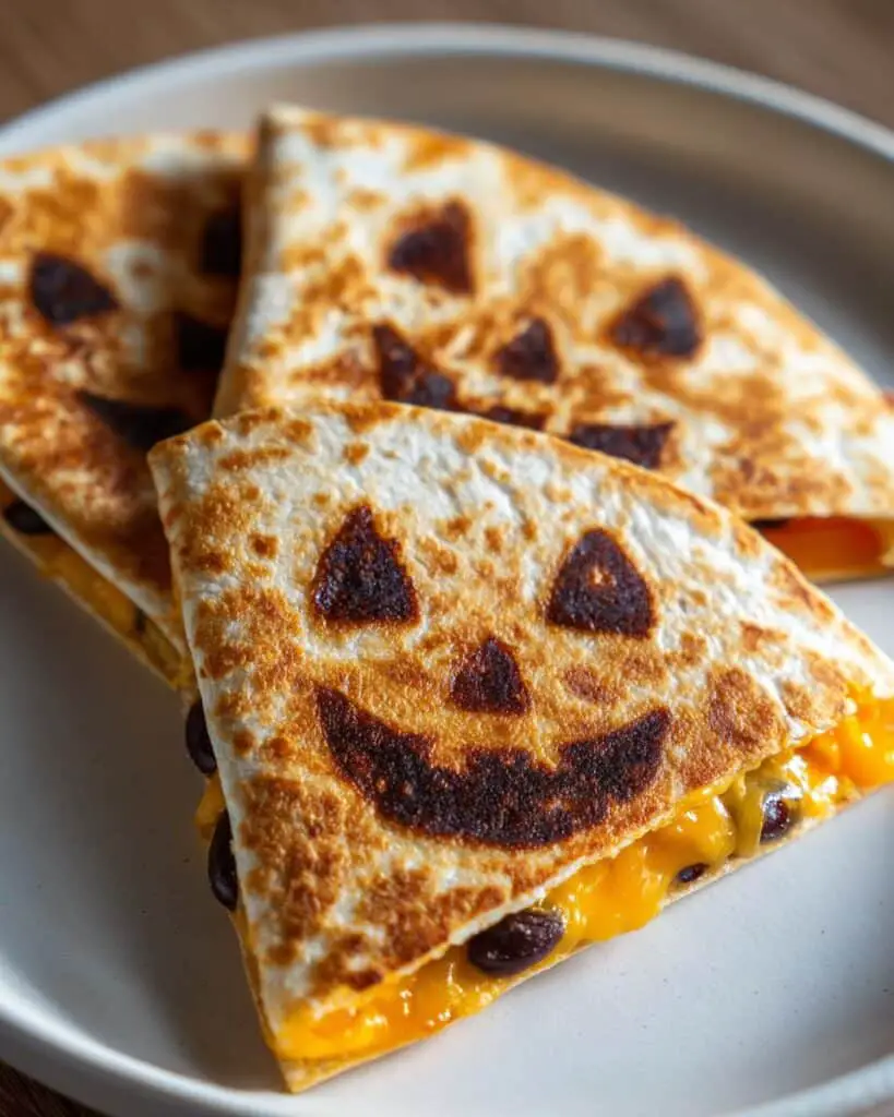 Jack-O-Lantern Quesadillas