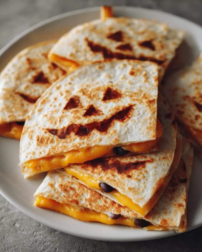 Jack-O-Lantern Quesadillas