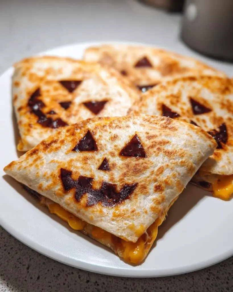 Jack-O-Lantern Quesadillas