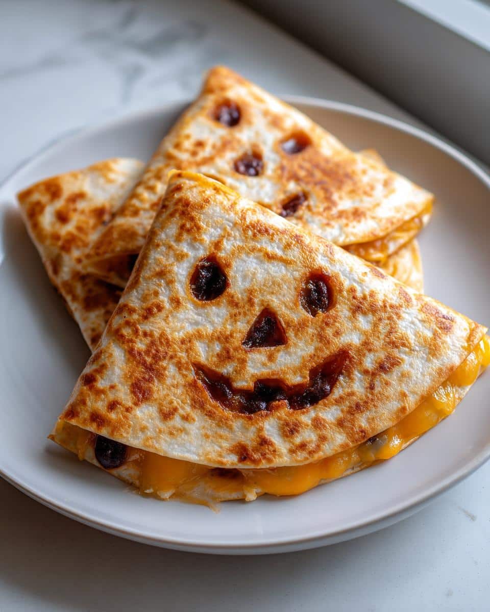 Jack-O-Lantern Quesadillas