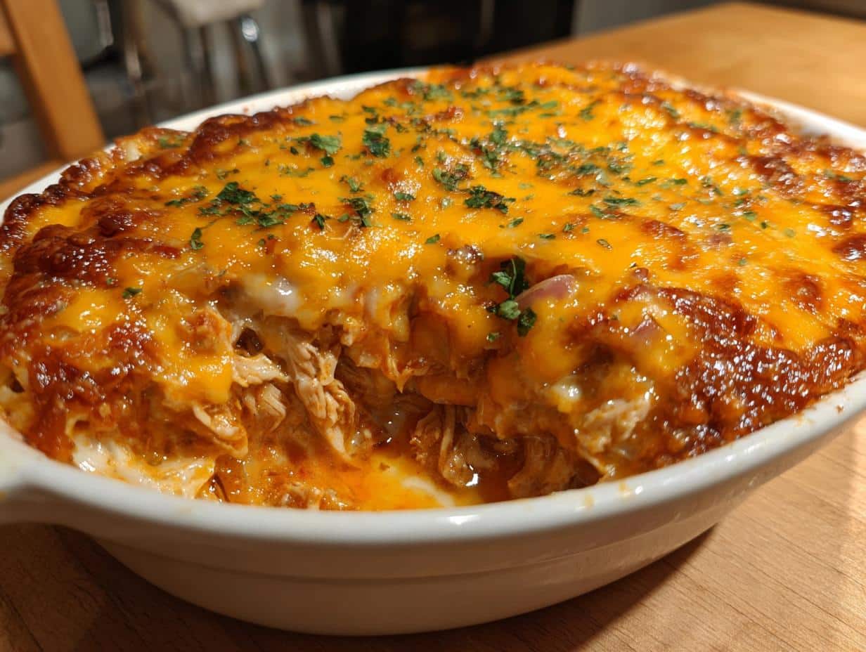 Keto BBQ Chicken Casserole