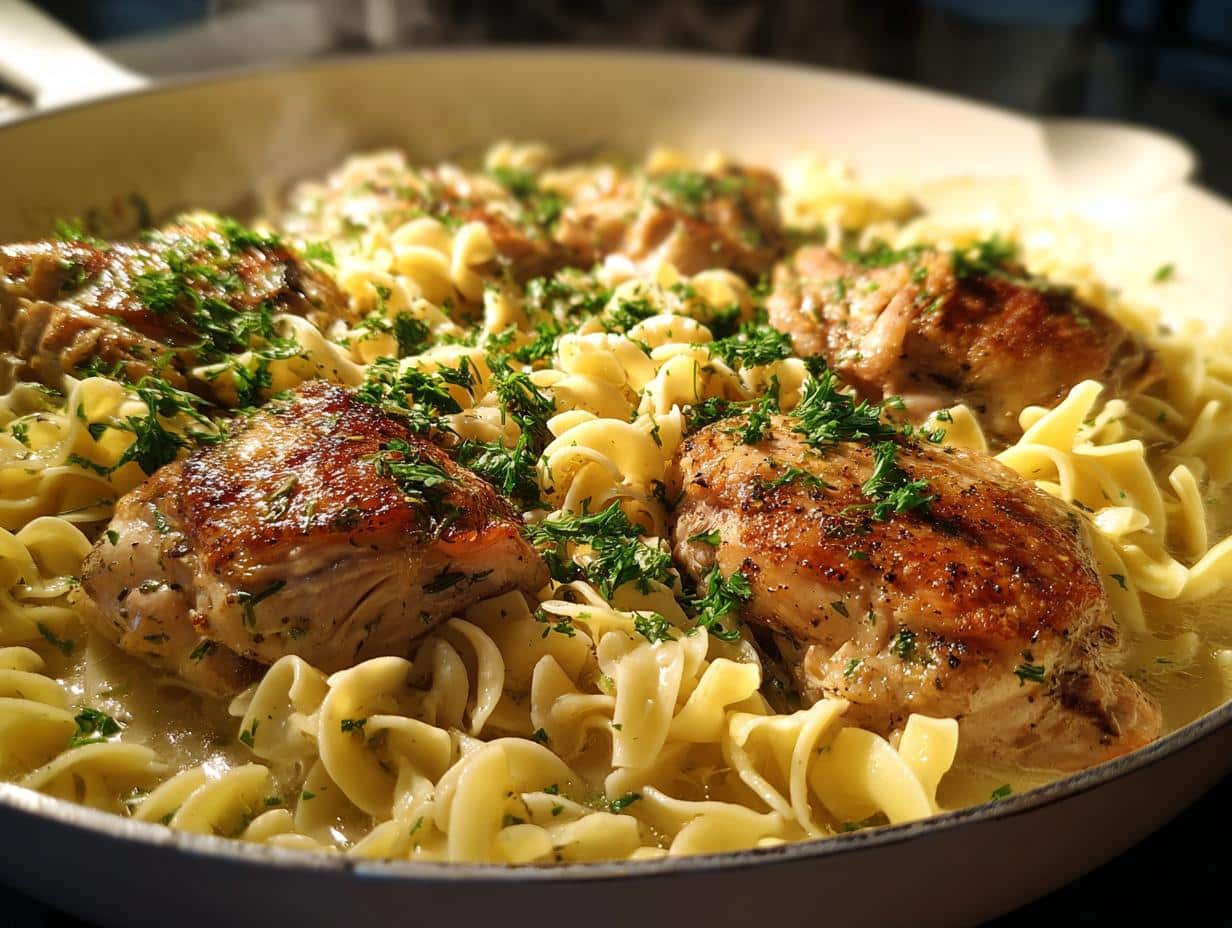 One-Pan Chicken with Buttered Noodles