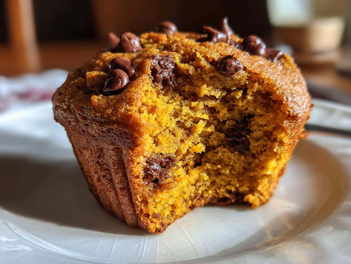 Pumpkin Chocolate Chip Muffins - detail 2