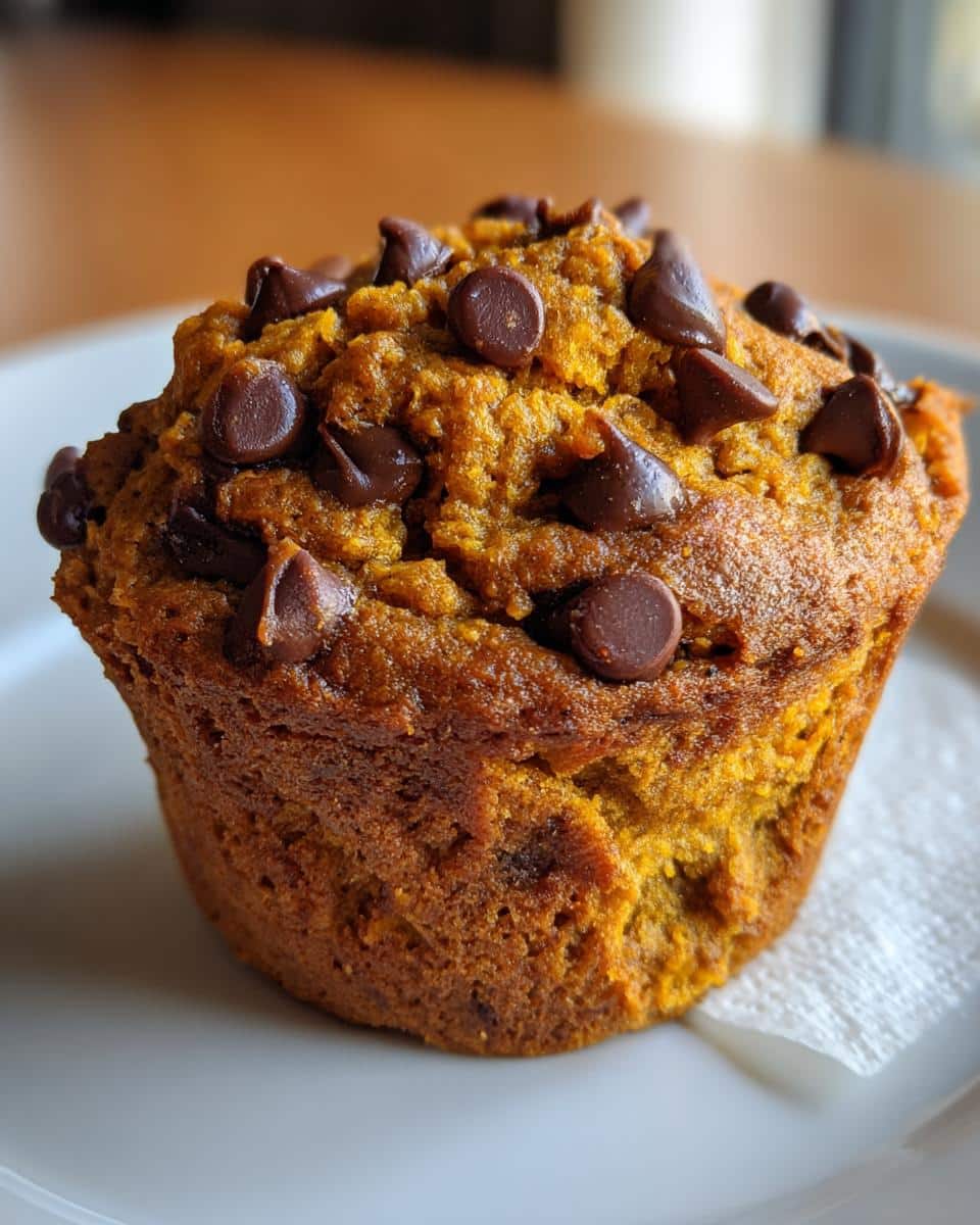 Pumpkin Chocolate Chip Muffins - detail 3