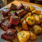 Quick & Irresistible Garlic Steak Bites and Potatoes