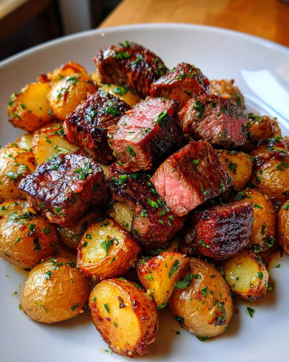 Quick & Irresistible Garlic Steak Bites and Potatoes - detail 2