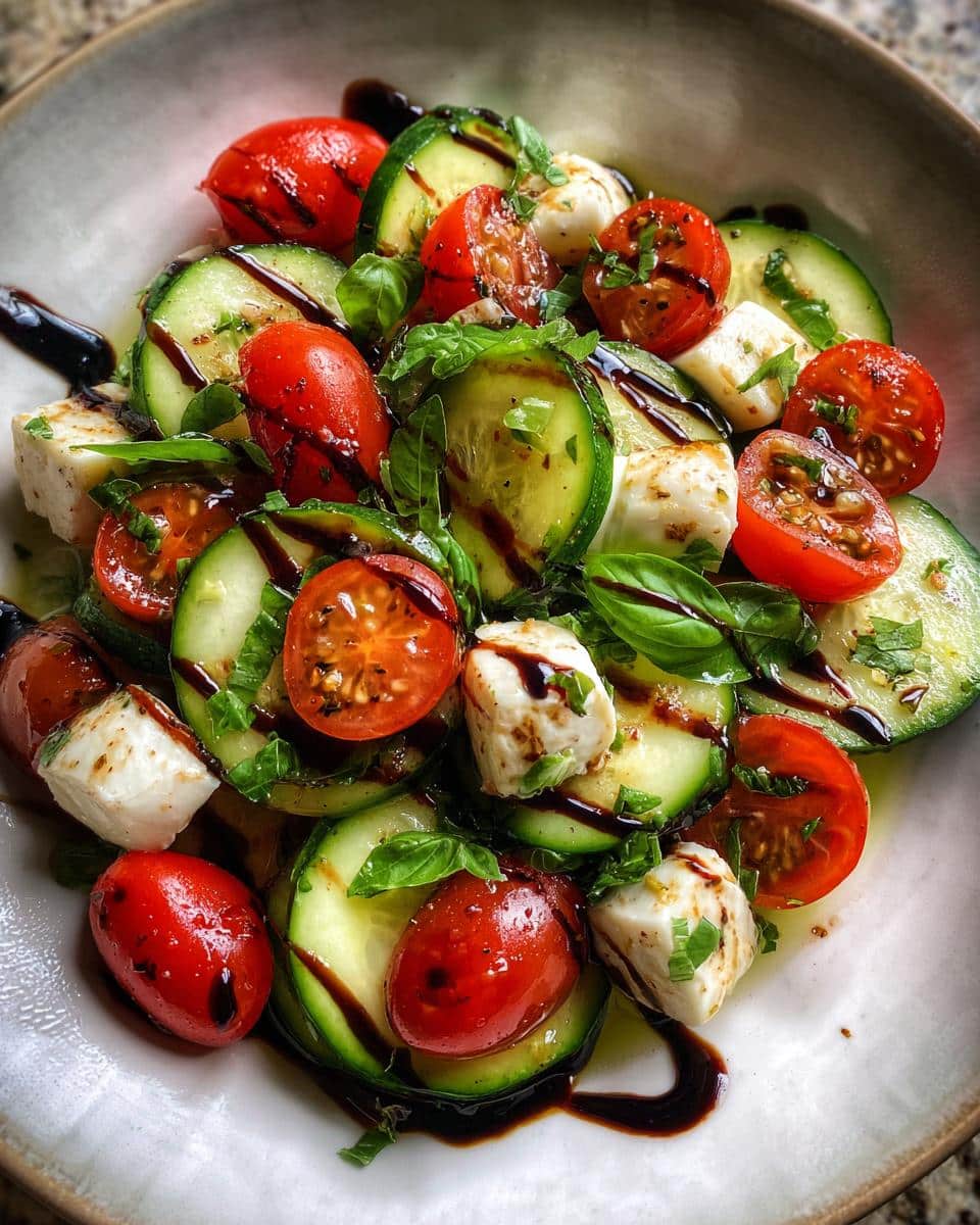 Refreshing Cucumber Caprese Salad - detail 1