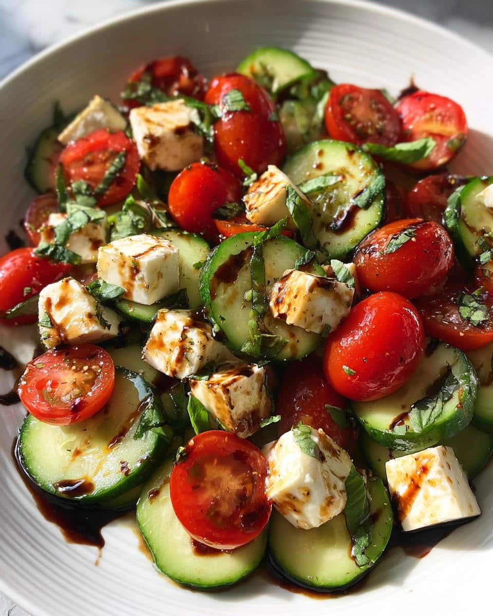 Refreshing Cucumber Caprese Salad - detail 2