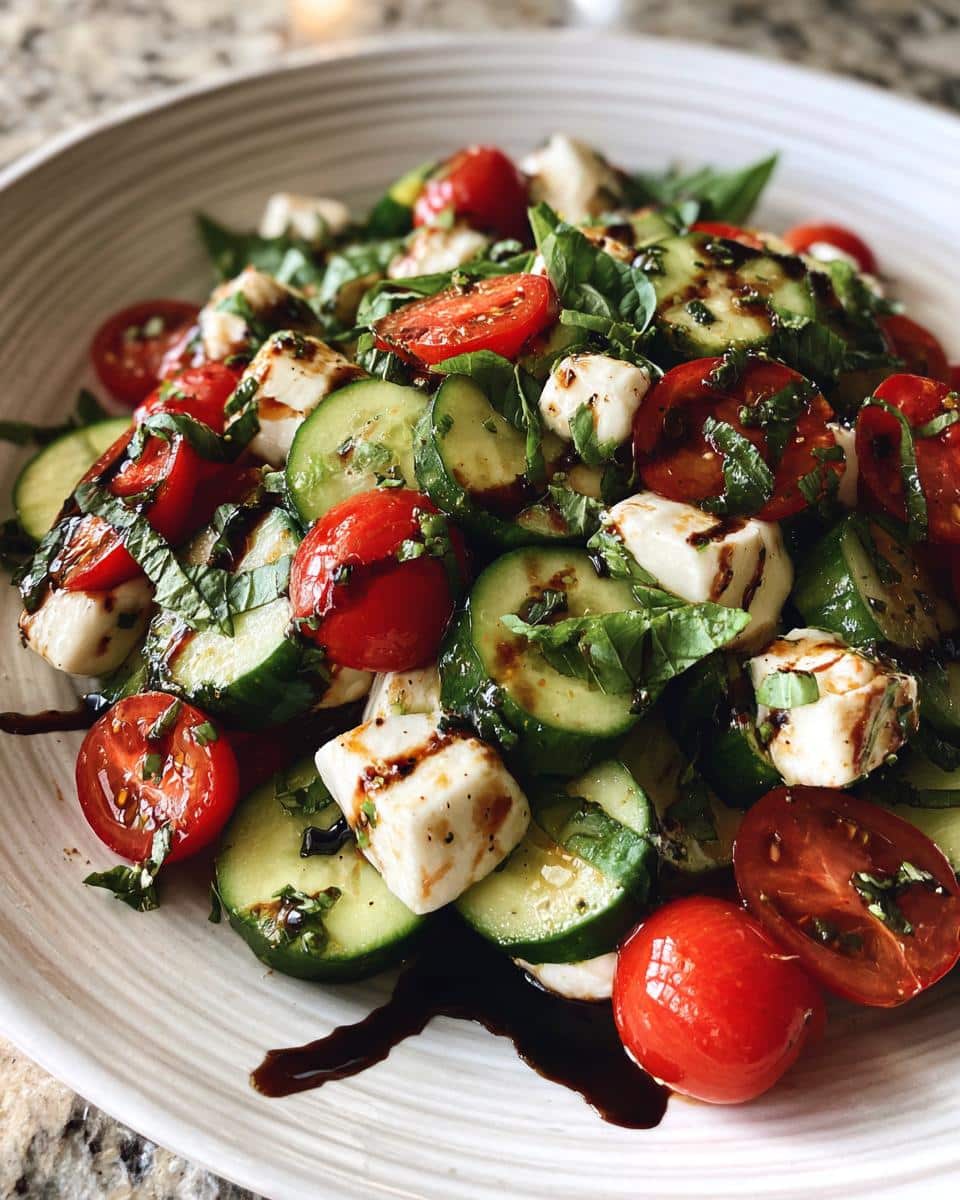 Refreshing Cucumber Caprese Salad - detail 3