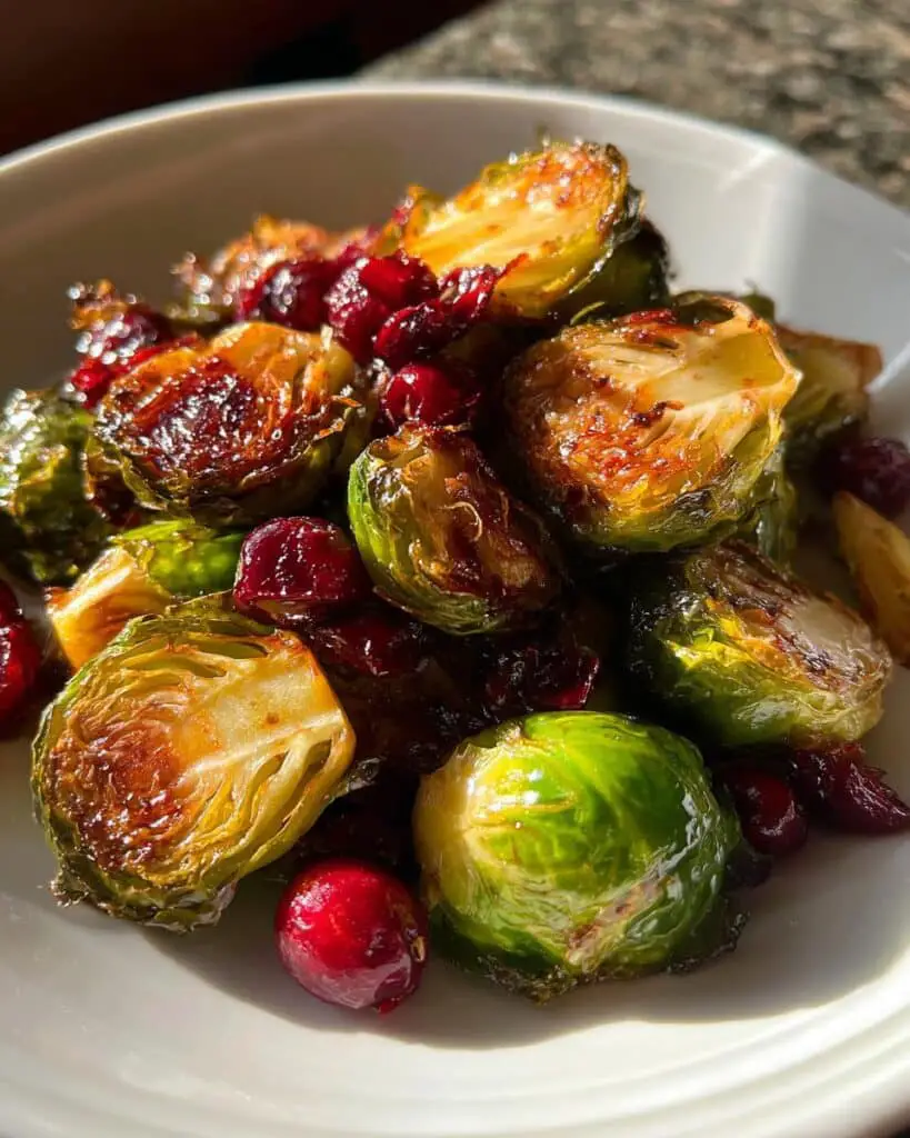 Roasted Brussels Sprouts w/ Cranberries