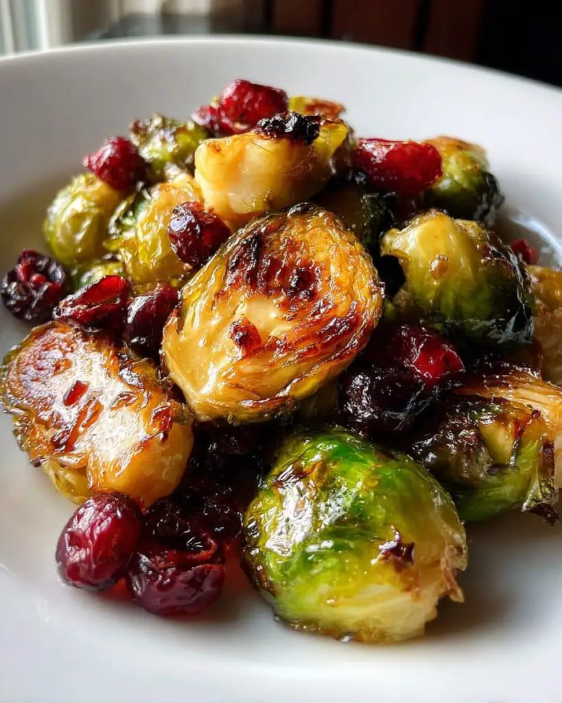 Roasted Brussels Sprouts w/ Cranberries