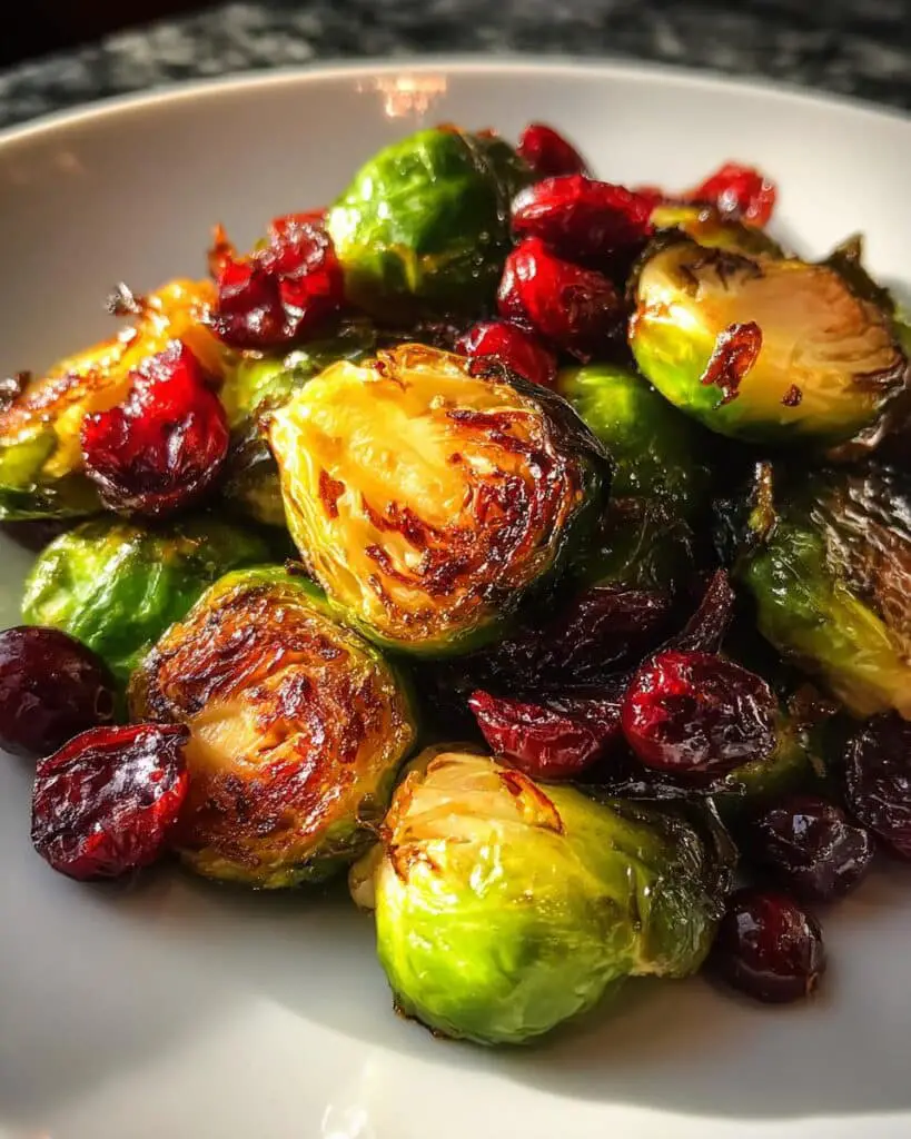 Roasted Brussels Sprouts w/ Cranberries