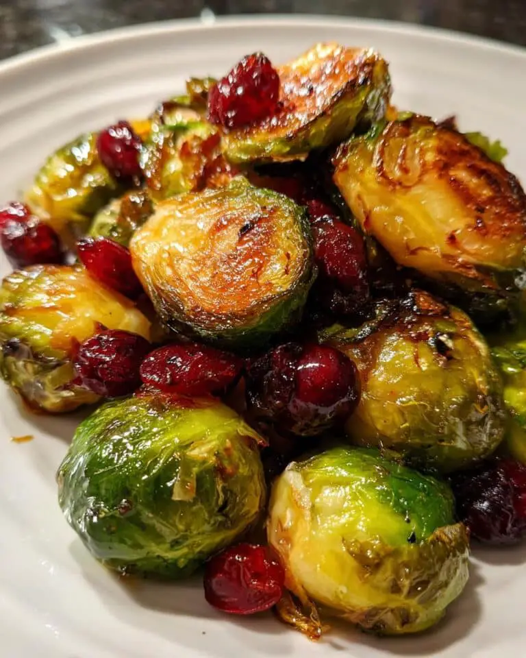 Roasted Brussels Sprouts w/ Cranberries