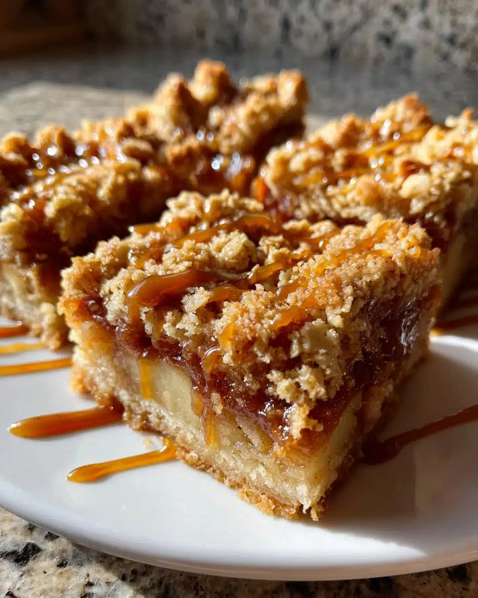 Salted Caramel Apple Crumble Bars - detail 4