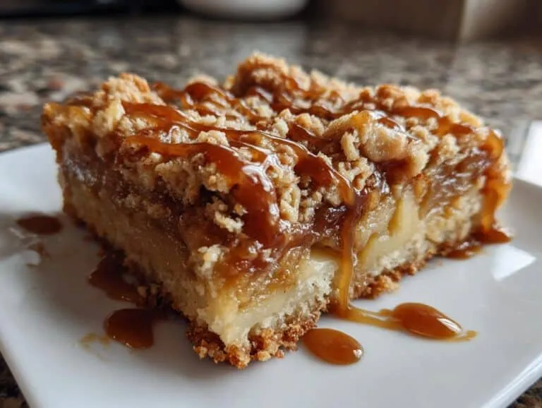 Salted Caramel Apple Crumble Bars