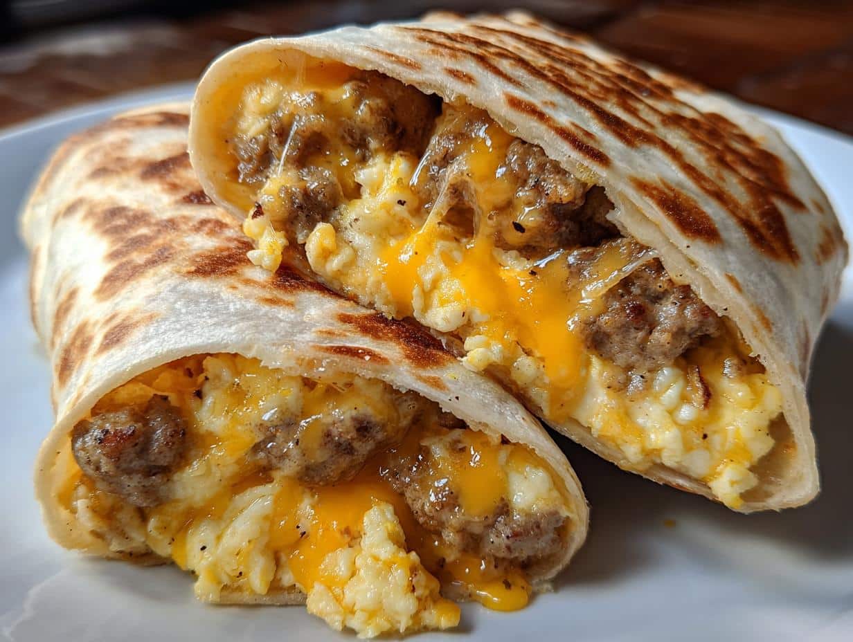 Ultimate 5-Star Sausage Egg and Cheese Breakfast Roll-Ups
